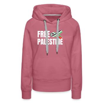 Free Palestine Palästina Frieden - Frauen Premium Bio Hoodie - Malve - Vorne - Isabella (175cm)