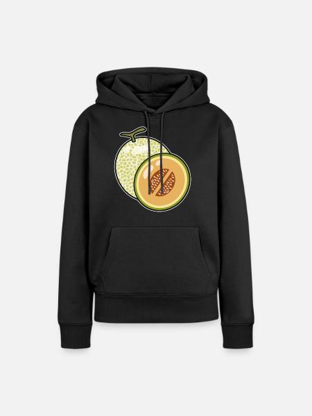 Cantaloupe Melone - Frauen Premium Bio Hoodie - Schwarz