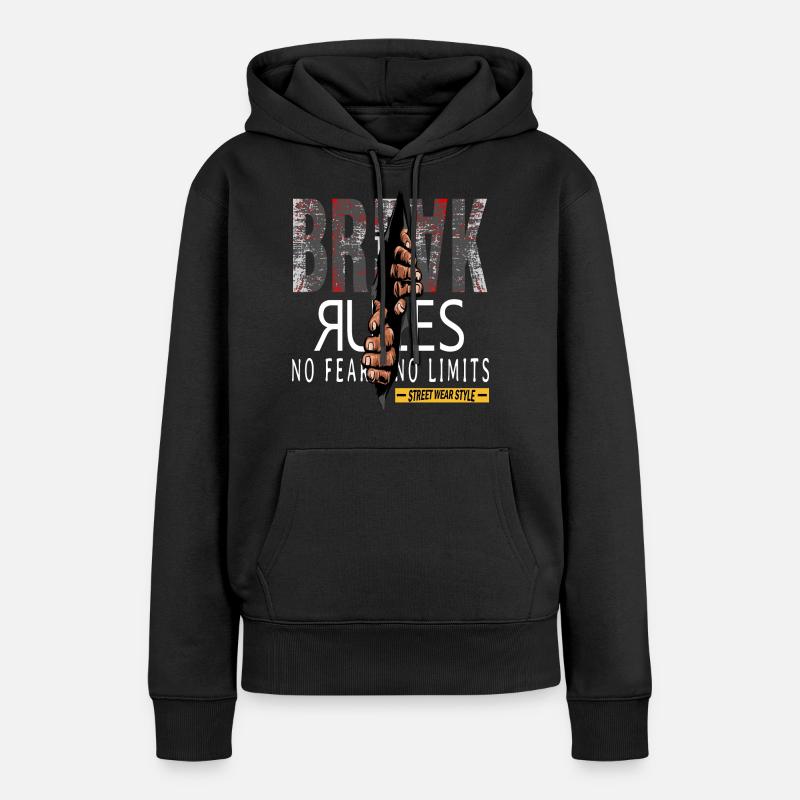Break Rules - Regeln Brechen - Women’s Premium Organic Hoodie - black