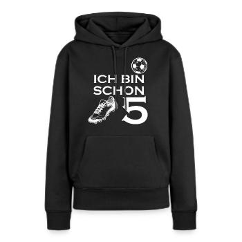 Fußball Soccer - Frauen Premium Bio Hoodie - Schwarz - Vorne - Julia (174cm)