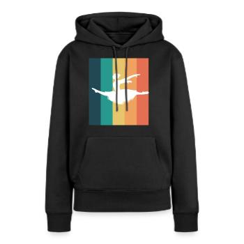 Danse Musique de danse - Sweat à capuche Premium bio Femme - noir - Devant - Julia (174cm)