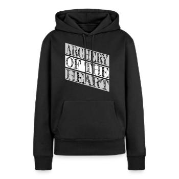 émotionnel intimité drôle passion génial - Sweat à capuche Premium bio Femme - noir - Devant - Julia (174cm)