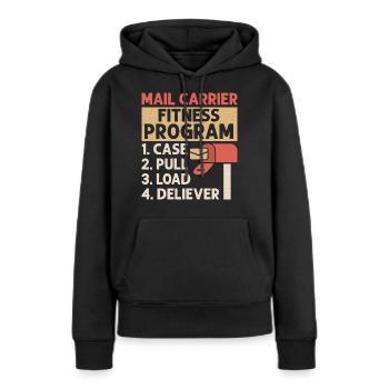 Mail Carrier Fitness Programm Postal Worker Mail - Frauen Premium Bio Hoodie - Schwarz - Vorne - Julia (174cm)