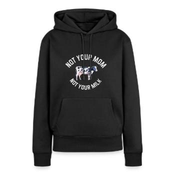 Vegan Fleischlos Tierlieb & Veganer - Frauen Premium Bio Hoodie - Schwarz - Vorne - Julia (174cm)