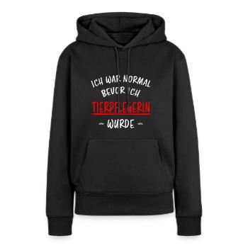 Tierpflegerin Lustiger Spruch Beruf Tiere Geschenk - Frauen Premium Bio Hoodie - Schwarz - Vorne - Julia (174cm)