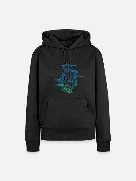 Pieuvre - Sweat à capuche Premium bio Femme - noir