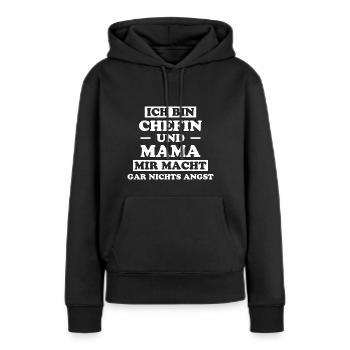 Chefin Spruch Familie Beruf Lustig Chefin Geschenk - Frauen Premium Bio Hoodie - Schwarz - Vorne - Julia (174cm)