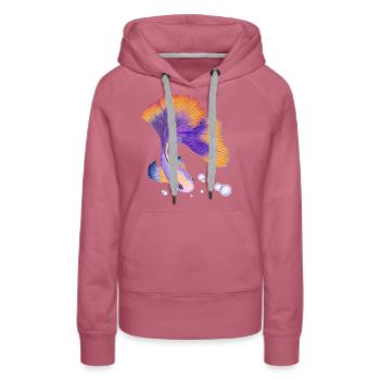 Fish. Elegant under water - Women’s Premium Organic Hoodie - mauve - Front - Isabella (175cm)