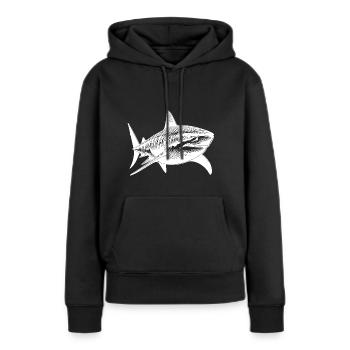 Großer Tigerhai Hai Taucher Lieblingstier - Frauen Premium Bio Hoodie - Schwarz - Vorne - Julia (174cm)