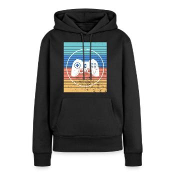 Videospiele Kontroller - Frauen Premium Bio Hoodie - Schwarz - Vorne - Julia (174cm)