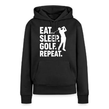 Golfeur passion golf Golf Sport - Sweat à capuche Premium bio Femme - noir - Devant - Julia (174cm)
