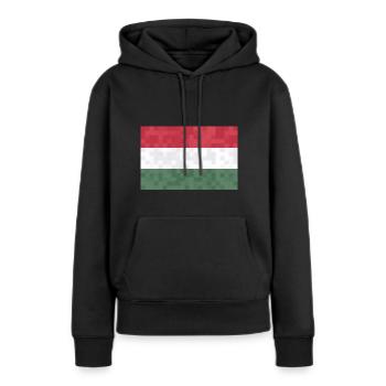Hongrie Drapeau hongrois Drapeau hongrois Balaton Hongrie - Sweat à capuche Premium bio Femme - noir - Devant - Julia (174cm)