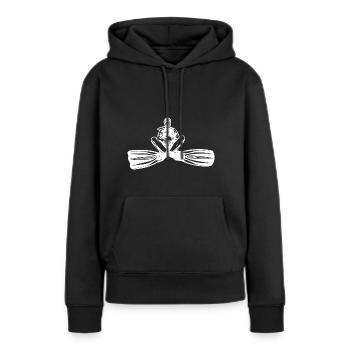 Schwereloser Taucher Leidenschaft Unterwasserwelt - Frauen Premium Bio Hoodie - Schwarz - Vorne - Julia (174cm)