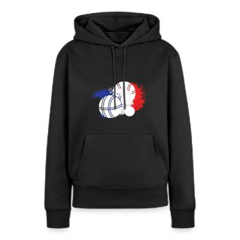 Pétanque - Frauen Premium Bio Hoodie - Schwarz - Vorne - Julia (174cm)