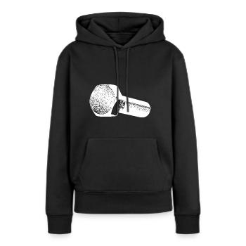 Atelier Tournevis Tournevis Papa Vis - Sweat à capuche Premium bio Femme - noir - Devant - Julia (174cm)