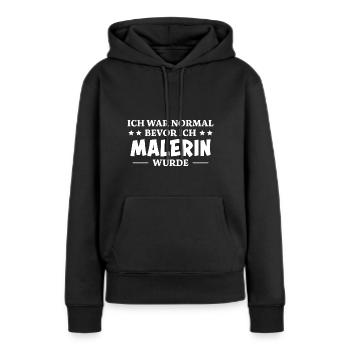 Malerin Spruch Malermeister Beruf Malerin Geschenk - Frauen Premium Bio Hoodie - Schwarz - Vorne - Julia (174cm)
