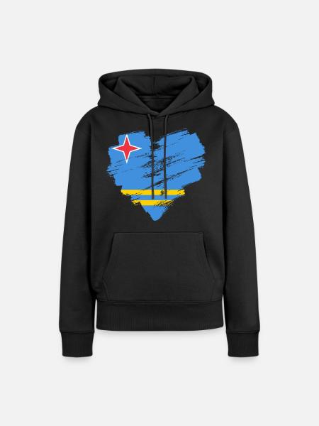 Aruba - Frauen Premium Bio Hoodie - Schwarz