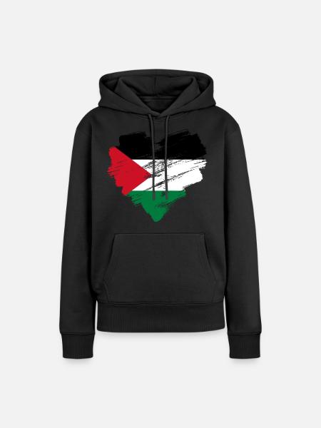 Palästina - Frauen Premium Bio Hoodie - Schwarz
