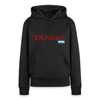 Tango - Sweat à capuche Premium bio Femme - noir - Devant - Julia (174cm)