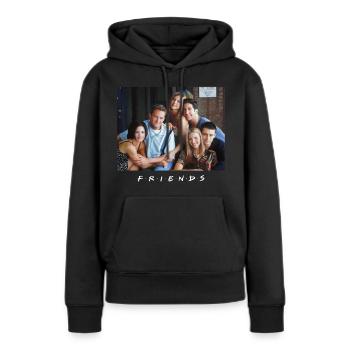 Friends Monica Chandler Rachel Ross Phoebe Joey - Frauen Premium Bio Hoodie - Schwarz - Vorne - Julia (174cm)