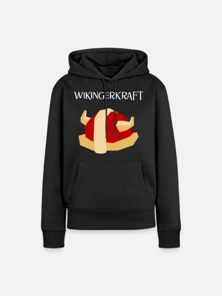 Wikingerkraft - Frauen Premium Bio Hoodie - Schwarz