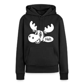 Amused Moose - Women’s Premium Organic Hoodie - black - Front - Julia (174cm)