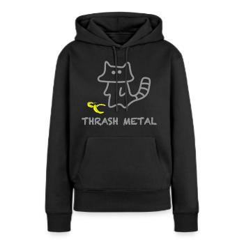 Katzengeist Banana Thrash Metal - Frauen Premium Bio Hoodie - Schwarz - Vorne - Julia (174cm)