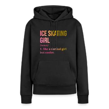Patin à glace Patin à glace Patin à glace - Sweat à capuche Premium bio Femme - noir - Devant - Julia (174cm)