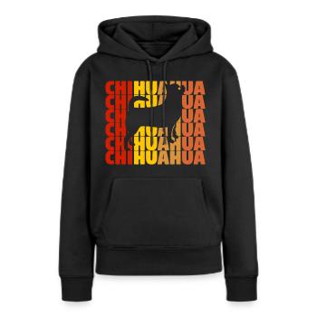 Chihuahua Chihuahua Chihuahua Chihuahua - Sweat à capuche Premium bio Femme - noir - Devant - Julia (174cm)