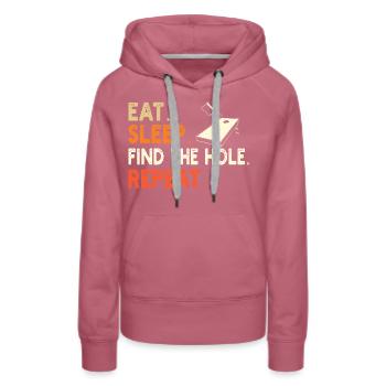 Humor Man Cornhole Player - Women’s Premium Organic Hoodie - mauve - Front - Isabella (175cm)