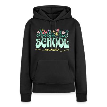 Conseil Scolaire Conseiller Scolaire - Sweat à capuche Premium bio Femme - noir - Devant - Julia (174cm)