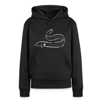 Aal Fisch - Frauen Premium Bio Hoodie - Schwarz - Vorne - Julia (174cm)