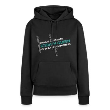 eisbaderin kneipp kryotherapie icebath-queen - Frauen Premium Bio Hoodie - Schwarz - Vorne - Julia (174cm)