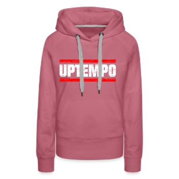 Uptempo - Rave - Hardstyle - Gabber - Cadeau - Sweat à capuche Premium bio Femme - mauve - Devant - Isabella (175cm)