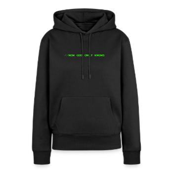 INFORMATIK STUDENT - Frauen Premium Bio Hoodie - Schwarz - Vorne - Julia (174cm)