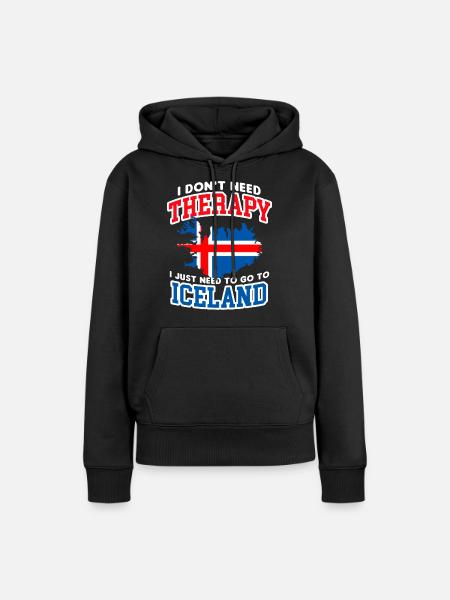 Island - Frauen Premium Bio Hoodie - Schwarz