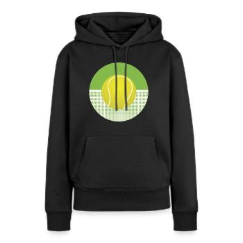 Tennis - Frauen Premium Bio Hoodie - Schwarz - Vorne - Julia (174cm)