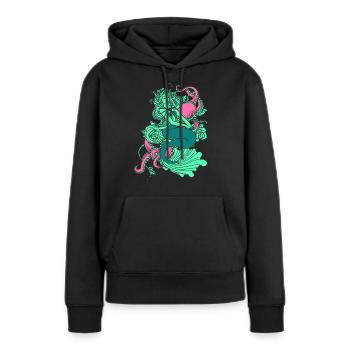 Sirène sirène sirène conte de fées - Sweat à capuche Premium bio Femme - noir - Devant - Julia (174cm)