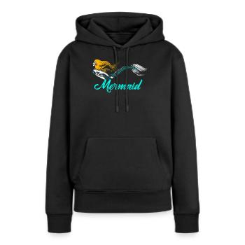 Sirène sirène sirène conte de fées - Sweat à capuche Premium bio Femme - noir - Devant - Julia (174cm)