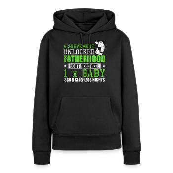 Vaterschaft Baby schlaflose Nächte Geschenk - Frauen Premium Bio Hoodie - Schwarz - Vorne - Julia (174cm)