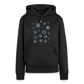 hiver - Sweat à capuche Premium bio Femme - noir - Devant - Julia (174cm)