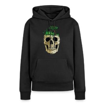 Jungle profonde - Sweat à capuche Premium bio Femme - noir - Devant - Julia (174cm)