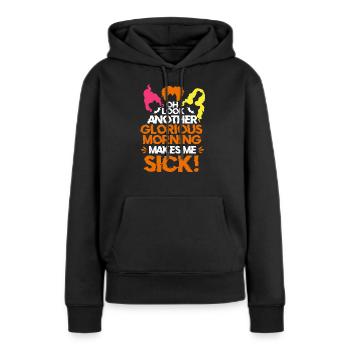 Halloween - Sweat à capuche Premium bio Femme - noir - Devant - Julia (174cm)