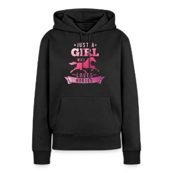 Horse Horses Horse Love Horsewoman Gift - Women’s Premium Organic Hoodie - black - Front - Julia (174cm)