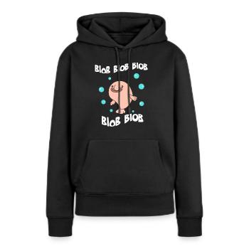 Blobfish drôle parfait pour les amateurs de poisson blob blob - Sweat à capuche Premium bio Femme - noir - Devant - Julia (174cm)