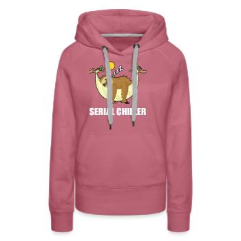 Dessin animé série refroidisseur série paresseuse - Sweat à capuche Premium bio Femme - mauve - Devant - Isabella (175cm)