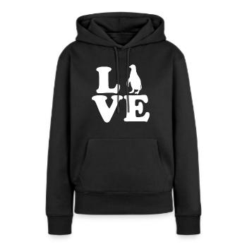 manchot - Sweat à capuche Premium bio Femme - noir - Devant - Julia (174cm)