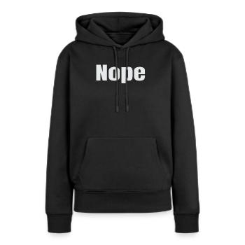 Non - Sweat à capuche Premium bio Femme - noir - Devant - Julia (174cm)