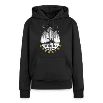 Je ferais plutôt du kayak - Sweat à capuche Premium bio Femme - noir - Devant - Julia (174cm)