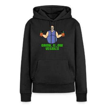 Gemüse Verkäufer - Frauen Premium Bio Hoodie - Schwarz - Vorne - Julia (174cm)